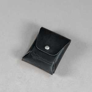 Non. Portefeuille cousu à la main (Superbe cuir de vachette pleine fleur noir, capacité de 12 à 15 cartes) - Product Image 1