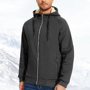 Sweat à capuche en polaire sherpa pour homme, doux, confortable, thermique, avec capuche réglable pour un usage décontracté en hiver - Product Image 4