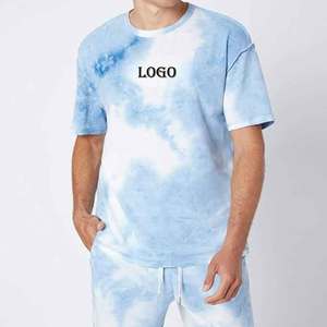 2024 été Vintage Style Tye Dye surdimensionné goutte épaule t-shirts Anti-boulochage Logo personnalisé brodé écran numérique imprimé - Product Image 6