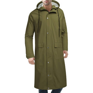 Veste de pluie pour homme imperméable et coupe-vent à motif uni personnalisé, vente chaude, capuche extérieure, grande taille, fermeture éclair, design imprimé d'hiver - Product Image 5