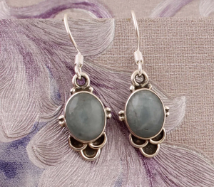 Vente chaude 925 Sterling Silver Labradorite Hoop Boucles d'oreilles Minimaliste Élégant Déclaration Conception Mariage Prix Usine - Product Image 1