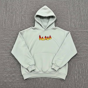 2025 sudaderas con capucha básicas informales de Color sólido para hombre, forro polar transpirable de poliéster/algodón, talla grande, logotipo personalizado para exteriores - Product Image 3