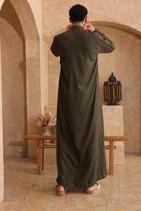 Nouveauté Ramadan Eid robe de prière Daffah Thobes fabricant OEM Services moderne 2025 broderie islamique Thobe JubbahFor hommes - Product Image 3