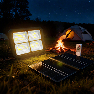 Lampada da campeggio solare da esterno luce di emergenza rimovibile pannelli solari ricaricabili luce solare Flood Power Bank impermeabile - Product Image 4