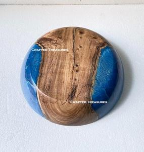 Cuenco de resina y madera torneado a mano, arte popular artístico y patrón de frutas, decoración del hogar, regalo, baratija de estilo de amor, cuenco de recuerdo - Product Image 4