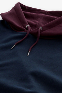 Sudadera con Capucha para Hombre 100% Algodón, Estilo Urbano Oversize, Hombros Caídos, Sudadera con Capucha Gruesa con Bloques de Color para Hombre - Product Image 5