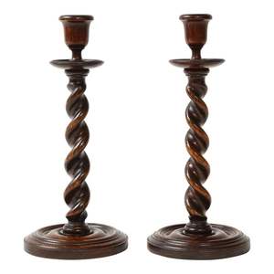 Bougeoir de créateur de table poli foncé Bougeoir en forme de palmier en bois d'acacia le plus vendu - Product Image 3