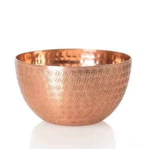 Bol en cuivre de qualité supérieure pour la restauration, de qualité commerciale, avec un design et une base exquis, bol de service en cuivre, tendance - Product Image 3