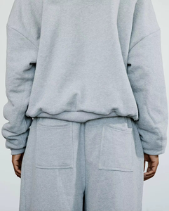 Venta al por mayor Hombres Y2K Streetwear Bordado Chándal Boxy Sudadera con capucha Pantalones de pierna ancha Sudaderas con capucha de gran tamaño Conjuntos 100% Algodón Digital - Product Image 4