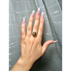Anillo Navajo de Plata de Ley Iron Maiden, Talla 8, con Incrustaciones de Piedras Naturales, Chapado en Rodio, Joyería para Uso Diario - Product Image 4