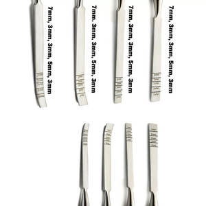 Juego de 4 cinceles dentales Extracción de división ósea de cresta quirúrgica curva recta - Product Image 4