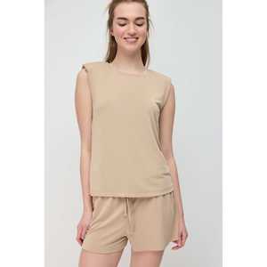 T-shirt décontracté sans manches Vatka, respirant, 100% coton, soie, saison estivale, imprimé uni, logo décoratif disponible, tailles XS XXS XL - Product Image 1