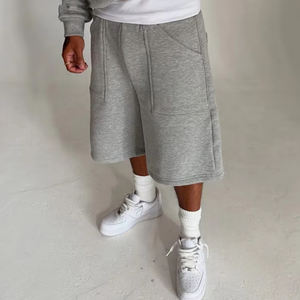 Shorts en jean décontractés de haute qualité pour hommes, couleur unie bleu clair, style droit, pour l'été - Product Image 3