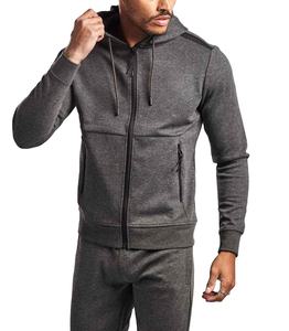 Survêtement décontracté personnalisé de haute qualité pour homme, respirant, avec veste à cordon de serrage et pantalon de jogging, grandes tailles, pour le fitness - Product Image 2