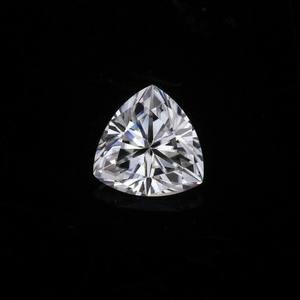 Wholesale 2 Ct White Lab Moissanite Trillion Cut 9x9mm | D Color VVS1 Luxury Loose Gem with Color Play & Free Gift - Product Image 2
