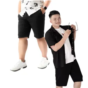 卡其色男士短裤高品质男士抗皱大尺寸时尚定制包装越南制造商