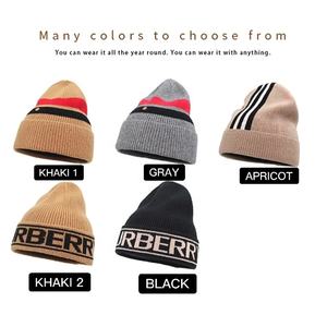 Gorro de invierno con logotipo bordado 3D personalizado, gorros de punto de calavera acrílica Unisex 100% para hombres y adultos con diseño liso con logotipo personalizado - Product Image 5