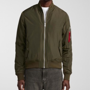 Meilleure vente OEM de blouson aviateur pour hommes fabriqué sur mesure avec un matériau respirant manches longues et col brodé prix avant - Product Image 5
