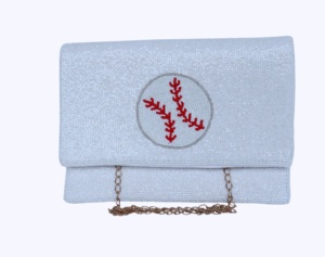 Bolso de mano de lujo con cuentas de gran capacidad para mujer, cierre de cremallera suave, forro de PVC, monederos de moda de algodón/Satén de alta demanda para el día del juego - Product Image 4