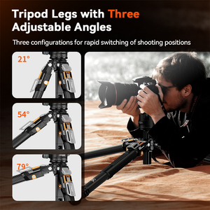 Trépied professionnel en fibre de carbone COMAN T1A40 à 4 sections, trépied à ouverture rapide avec rotule <span class=keywords><strong>pour</strong></span> appareil <span class=keywords><strong>photo</strong></span> - Product Image 4