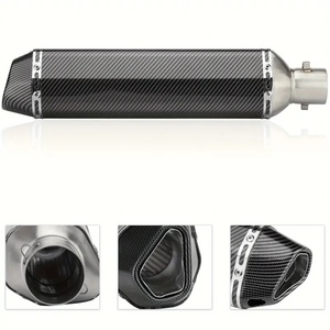 Silenciador de fibra de carbono para motocicleta de 51mm, escape Ak, silenciador de Moto, tubo DB Killer para <span class=keywords><strong>Honda</strong></span> Yamaha Kawasaki CB400 <span class=keywords><strong>Z400</strong></span> - Product Image 2