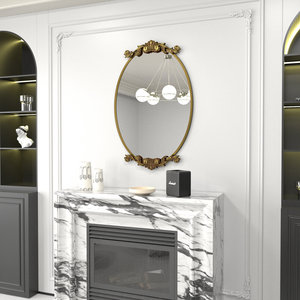 Victorian Oval Wall <strong>Mirror</strong> Ornate Baroque Scrollwork Crown Design <strong>Mirror</strong> for Bathroom Bedroom Gothic Vintage Home Decor - Product Image 6