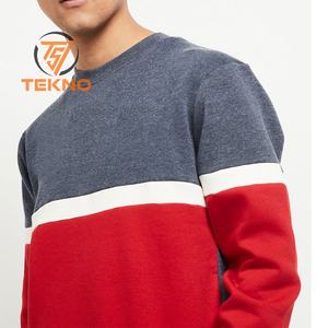 Vente en gros de sweat-shirt à col rond en coton polaire chaud d'hiver pour hommes, motif solide et décontracté avec doublure douce, technique de teinture unie - Product Image 4