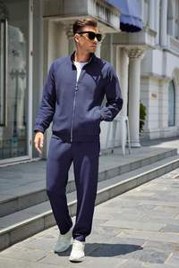 Custom 500GSM Cotton Fleece Tracksuit for Men Oversized <b>Hoodie</b> Joggers Set Screen <b>Print</b> Logo Plain Solid Color Gym Wear Winter - Product Image 5