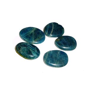 หินพลอยธรรมชาติทรงรีแบนสีเขียวปาล์มชนิดแบนเรียบคริสตัลอัญมณีหินธรรมชาติทรงรีทรงกระเป๋า - Product Image 5