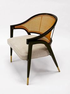 Fauteuil Mid-Century Modern Cane Back pour le salon - Product Image 2