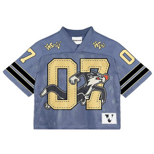 Camiseta de Fútbol Americano Clásica Personalizada, Transpirable, de Malla Sublimada, Camisetas de Fútbol Callejero, Camiseta de Equipo 99, Talla Grande, Mangas Cortas - Product Image 2