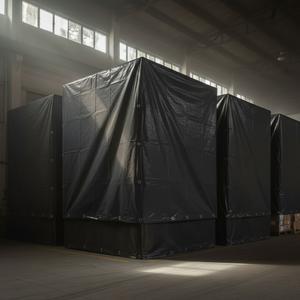 Bâche de protection pour palette 220 g/m² en HDPE avec coins renforcés, imperméable et réutilisable, protection industrielle - Product Image 6