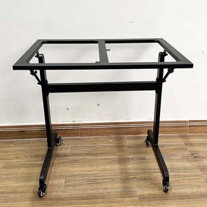 Industrial-Style <b>Folding</b> <b>Table</b> Legs Stainless Steel Furniture Legs for 80x60cm Tabletop for <b>Dining</b> Kitchen Hospital Use-CHB68059 - Product Image 3