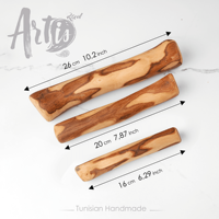 Jouet à mâcher pour chien en bois d'olivier ArtisRaw, grand, durable, interactif, écologique, pour chiens ludiques