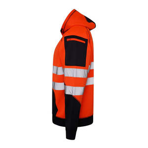 Sudadera con Capucha de Seguridad de Alta Visibilidad para Hombre, con Cremallera y Forro Polar, Chaqueta de Forro Polar OEM - Product Image 2