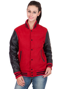 Venta al por mayor de manga completa Varsity Bomber Jacket Mujer Invierno Casual Patchwork Botones Bolsillos Impermeable Tallas grandes Opciones - Product Image 2