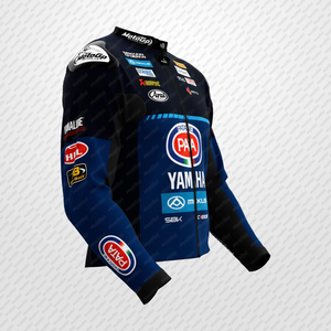 Jonathan Rea Ramaha SBK MotoCP Veste en cuir de vachette/kangourou moto sur mesure équitation Chaqueta avec bosse CE Armures - Product Image 2