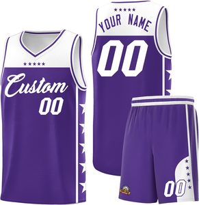 Vente en gros maillot de basket-ball réversible personnalisé uniforme d'équipe sportive respirant à séchage rapide conception imprimée compatible avec la saison estivale - Product Image 1