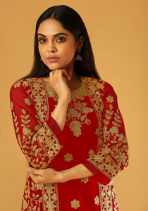 Dernier filet papillon lourd de créateur avec cordon de broderie Kurti Set by Fab Zone - Product Image 3