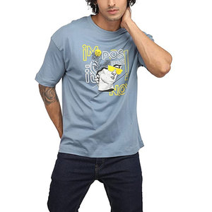 T-shirt décontracté pour homme 100 % coton, séchage rapide numérique, respirant, confortable, coupe classique, manches courtes, épaules tombantes, grandes tailles - Product Image 5