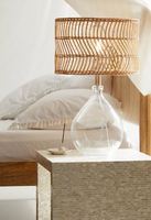 Abat-jour en tissu de style farmhouse, design personnalisé, lampe de bureau créative, design tissé perlé, éclairage LED protecteur pour les yeux, B22/E14