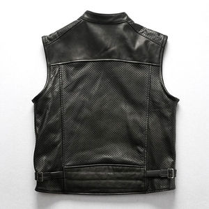 Gilet en cuir pour hommes pour les motards de tourisme et de croisière, fabrication sur mesure au Pakistan - Product Image 2