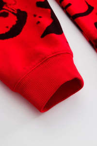 MOVETEXTILE Vente en gros Basics Streetwear Style Hoodies avec Graffiti Print Oversized Zip-Up Urban Hoodies OEM Disponible - Product Image 3