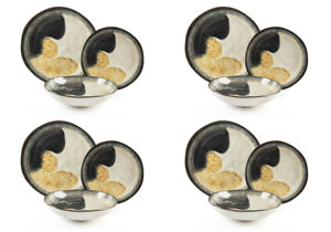 Service de table Excelsa Dioniso 12 pièces en céramique beige - Product Image 1