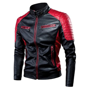 Chaqueta de cuero genuino 100% duradera y elegante para invierno otoño primavera-moda informal con logotipo frontal recubierto impermeable a prueba de viento Vintage - Product Image 4