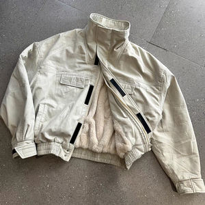 Chaqueta Bomber de alta calidad para hombres y mujeres, Mangas de cuero bordadas, chaqueta con letras de béisbol personalizada - Product Image 5