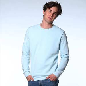 Sudadera informal de manga larga para hombre, tela de rizo de algodón 100%, temporada de invierno, patrón sólido, lavado enzimático y lavado ácido bordado - Product Image 1