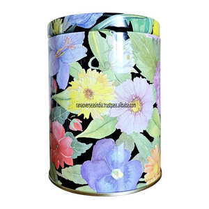 Boîte de rangement à thé florale en métal de qualité supérieure avec couvercle pour organiser les sachets de thé, le café ou les herbes disponibles dans plusieurs modèles - Product Image 5