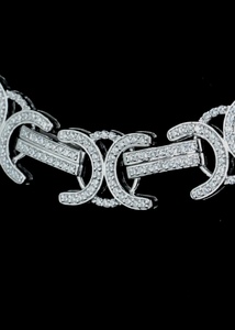 Cadena de eslabones personalizada de suministro al por mayor en plata de ley 925 con moissanita de color VVS D disponible a un precio asequible - Product Image 3