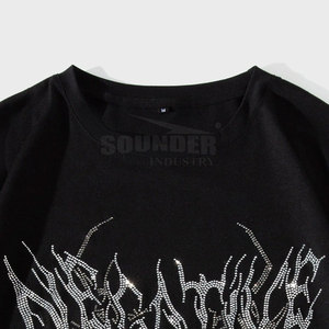 เสื้อยืดไรน์สโตนสำหรับผู้ชายเสื้อยืดออกกำลังกายพิมพ์ลายโลโก้ของคุณเอง - Product Image 4